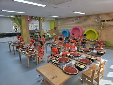 서울거원초등학교 병설유치원 어린이 피자교실 현장